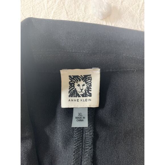 Anne Klein Size XL Women's Gold Button Blazer Jacket Black Career Capsule Work - Picture 7 of 9